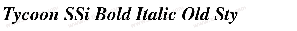 Tycoon SSi Bold Italic Old Style Figures字体转换